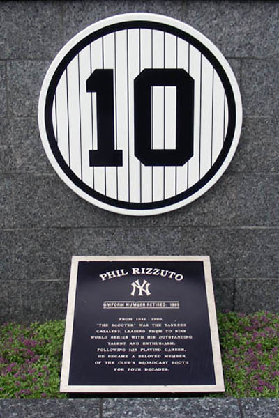 Phil Rizzuto's Retired Number 10