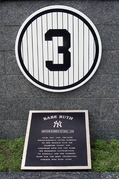 babe ruth retired number